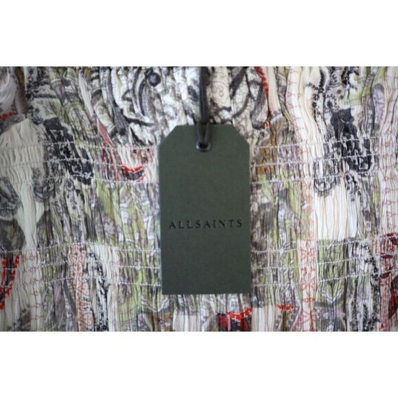 AllSaints WM297W Women's Sz 6 Soft Pink Lara Makutu Off the Shoulder Top - Picture 5 of 9